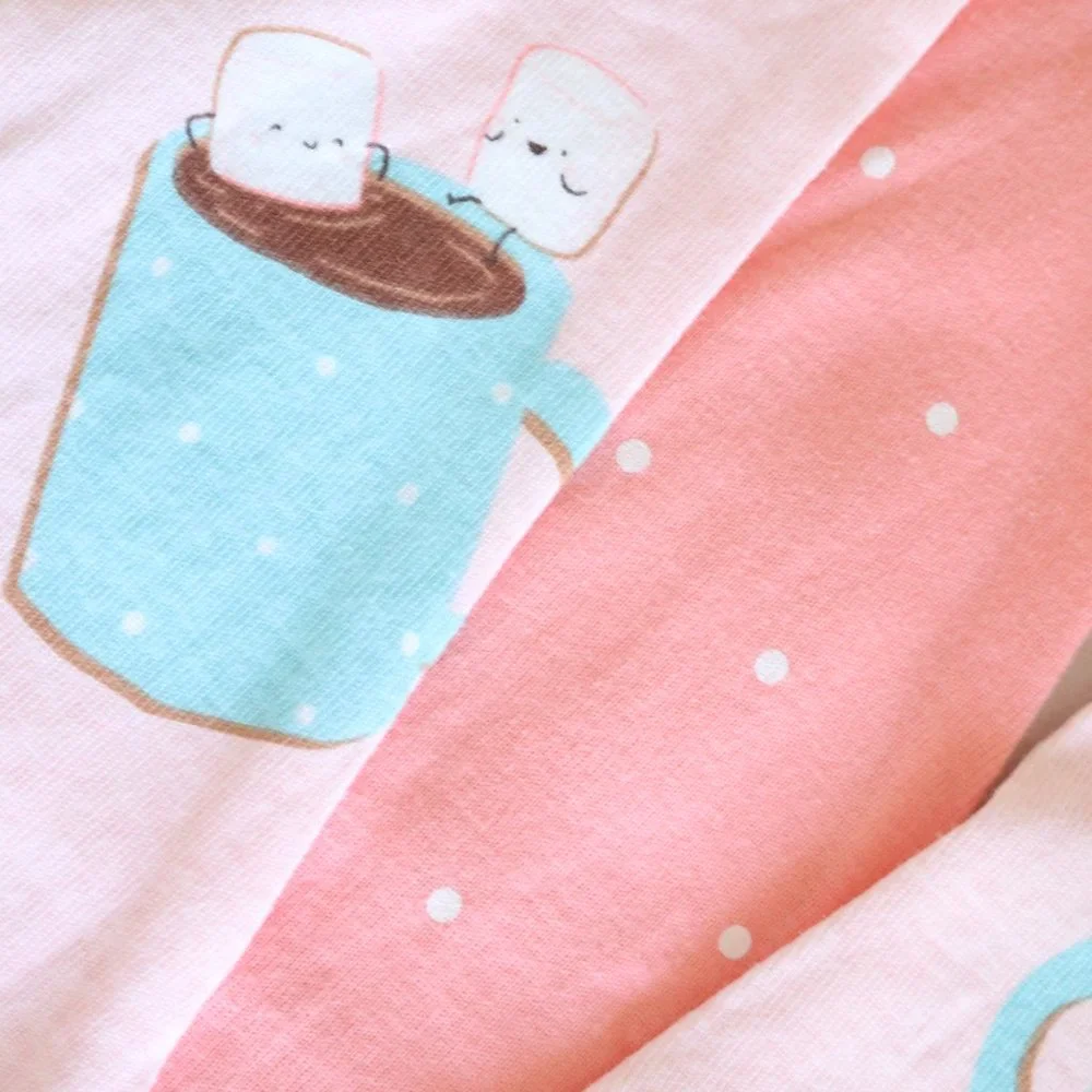 Baby Girl Hot Chocolate Marshmallow & Cookies Polka Dot Pajama Pants| 2pc Bundle